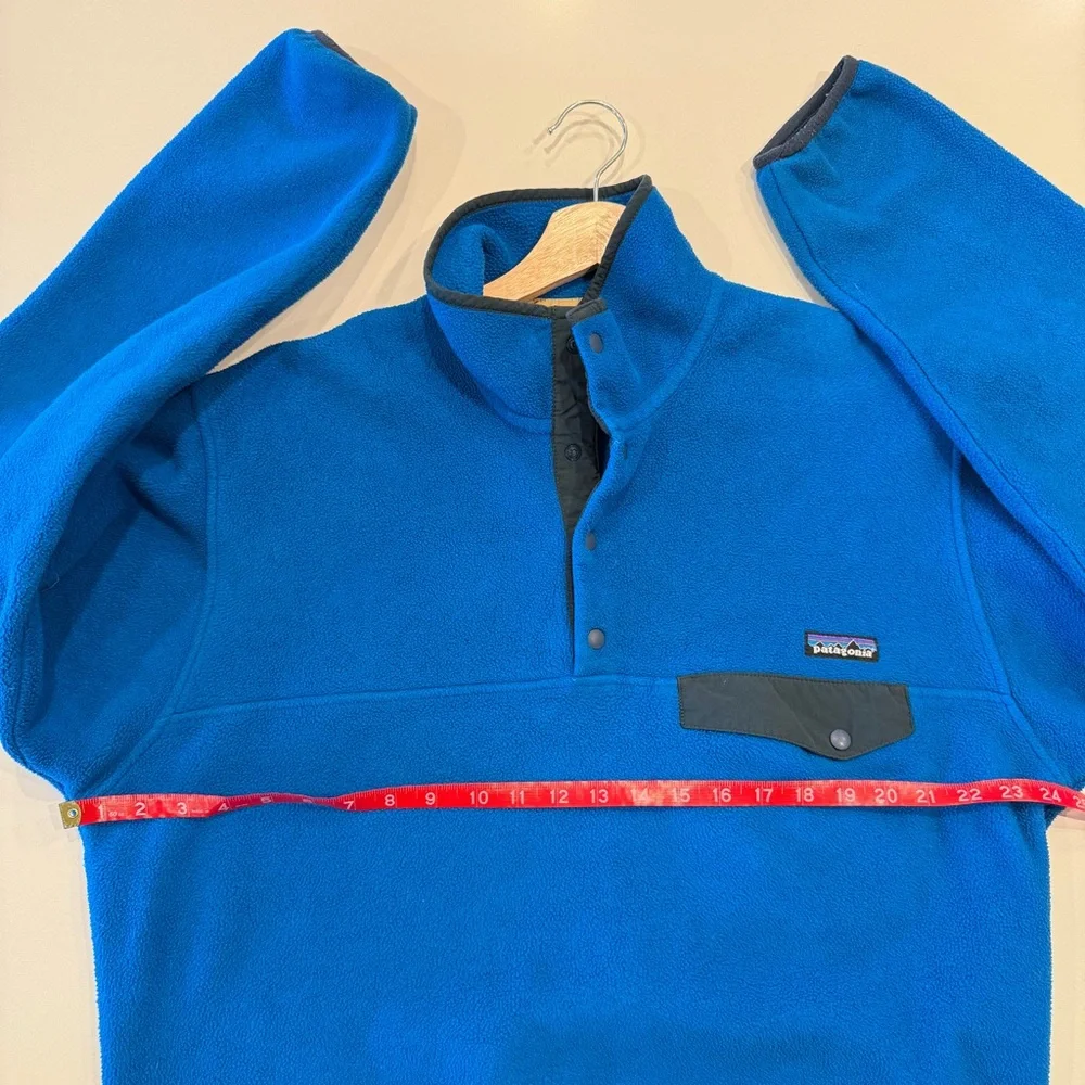 Vintage Patagonia Synchilla Blue Fleece Snap Pullover Size‎ Men’s Medium